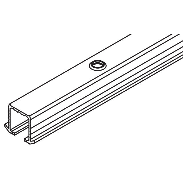 RIEL SINGLE EKU CLIPO 16 ALUM 3500MM - Herrajes Premium