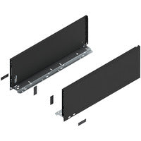 negro carbón mate Perfil LEGRABOX, Altura C (177 mm), LN=500 mm, dra+izq, para LEGRABOX pure