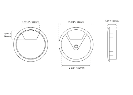 Guía de Cables Circular 60mm - Alta Calidad JAKO NGO