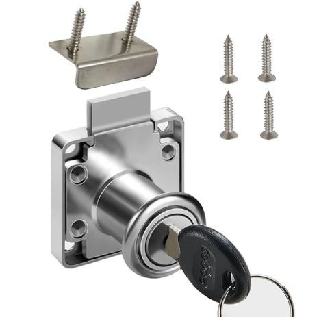 Cerraduras de Cajón Cromo 22mm - Seguridad Elegante