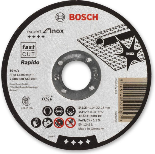Disco de Corte Inox Delgado 4 1/2'' - Alta Durabilidad