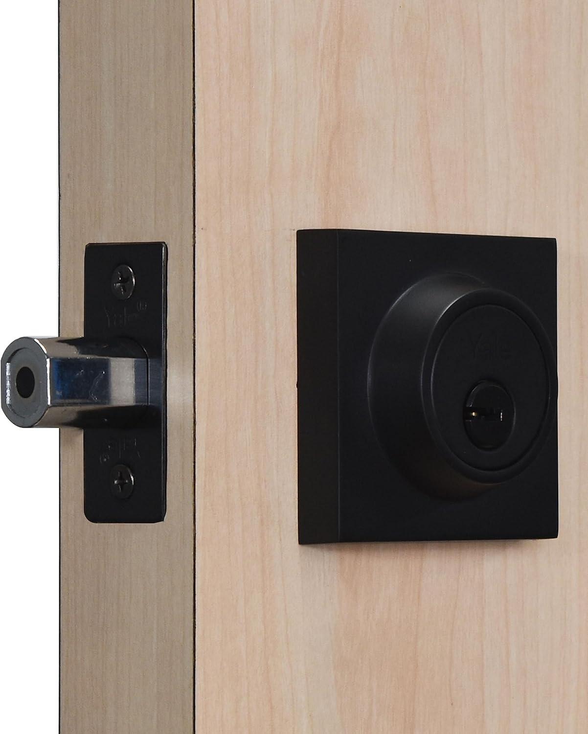 Yale MX89525 Cerrojo Argos Cuadraddo Llave-Mariposa, Negro