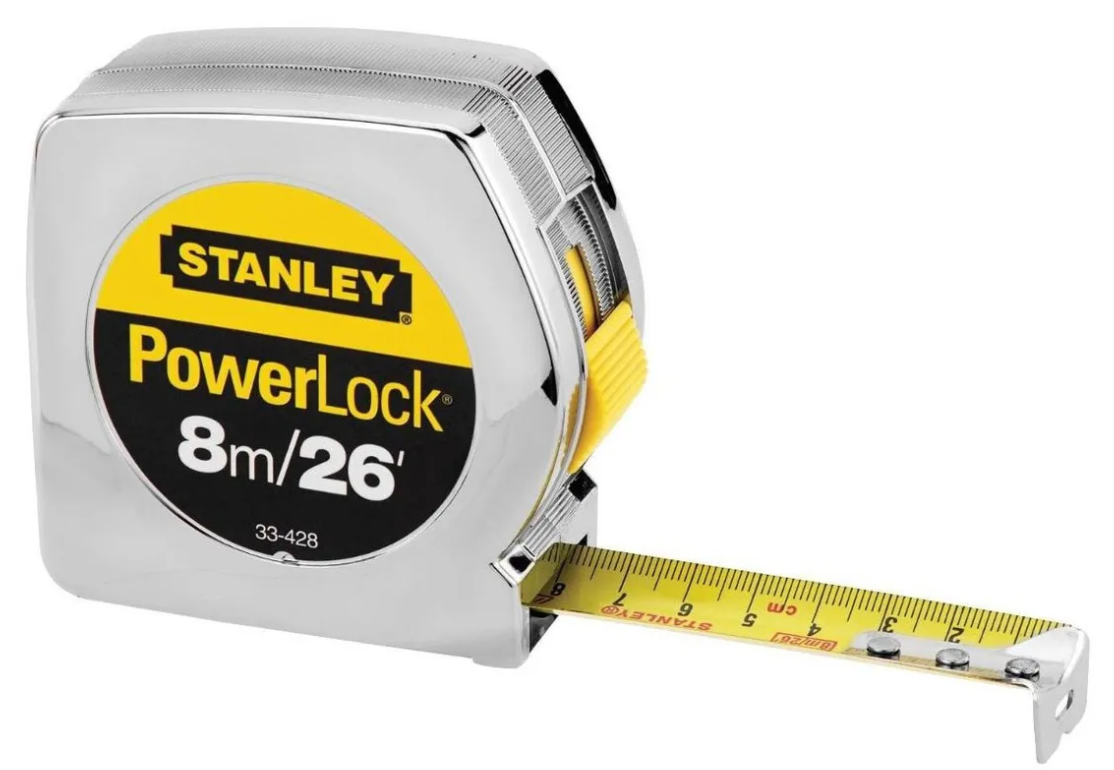Flexómetro Stanley PowerLock 8m - Precisión Profesional