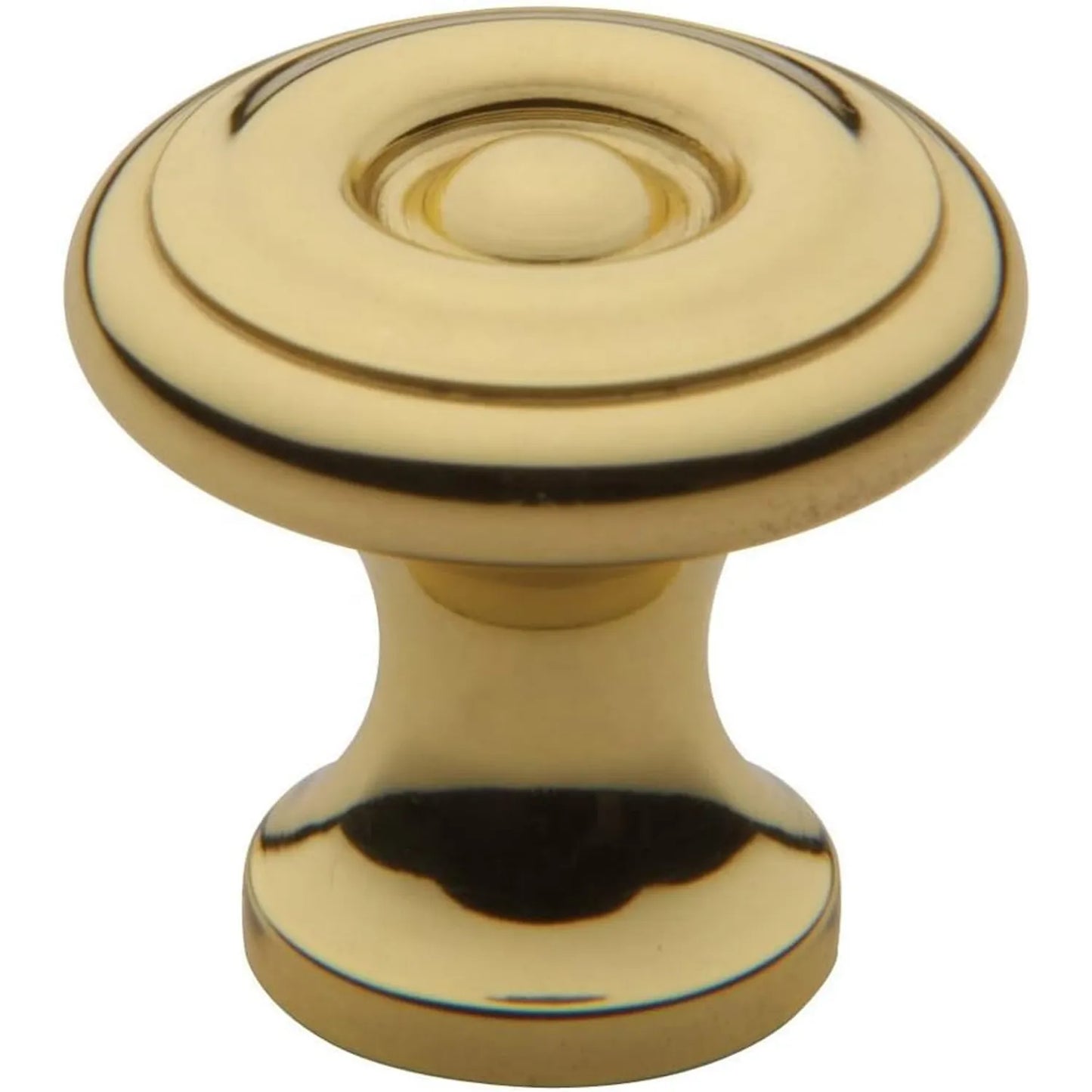 Premium Colonial Knob - Solid Brass, 1” Diameter x 0.9" Projection