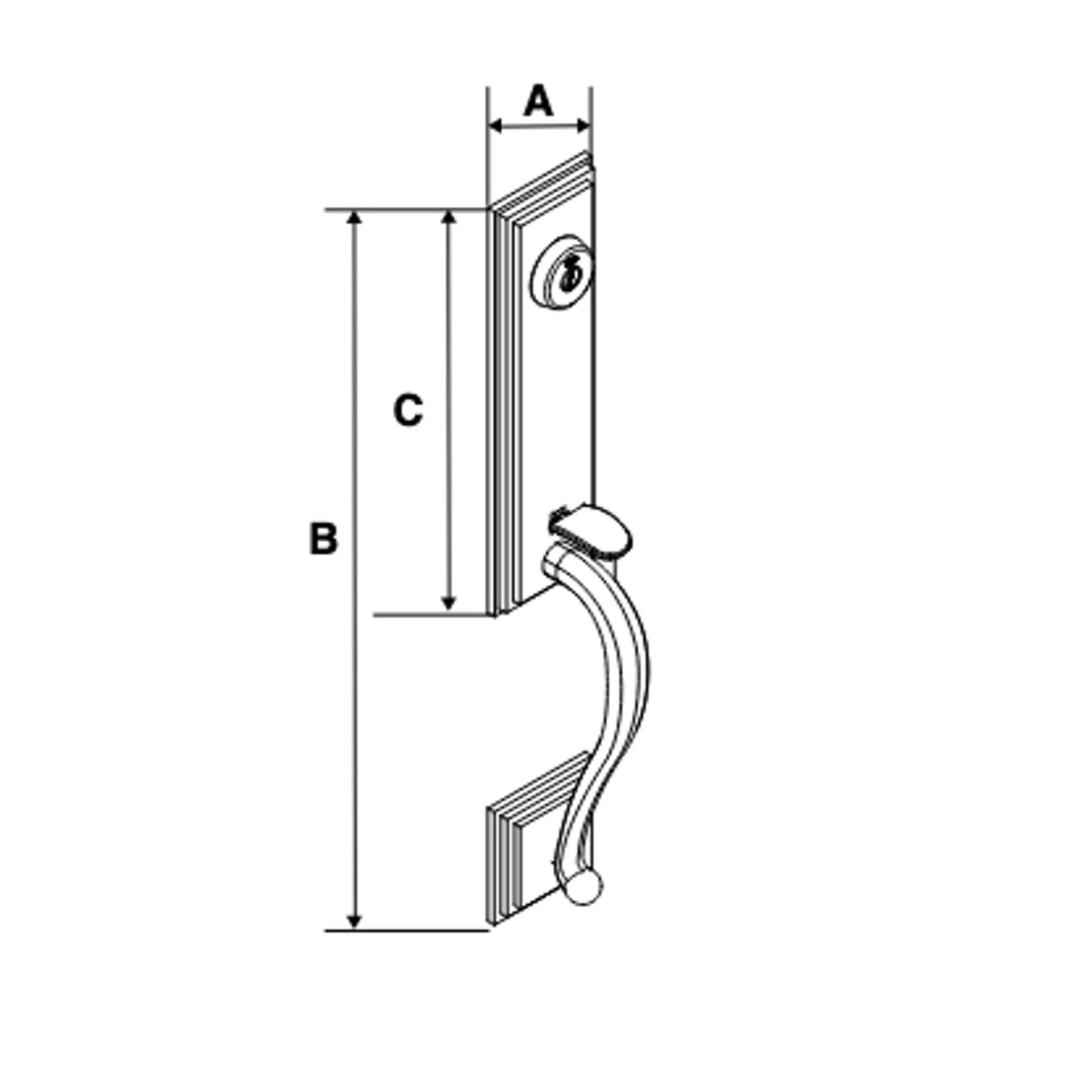 Cerradura Yale San Diego Apolo PVD - Seguridad Premium