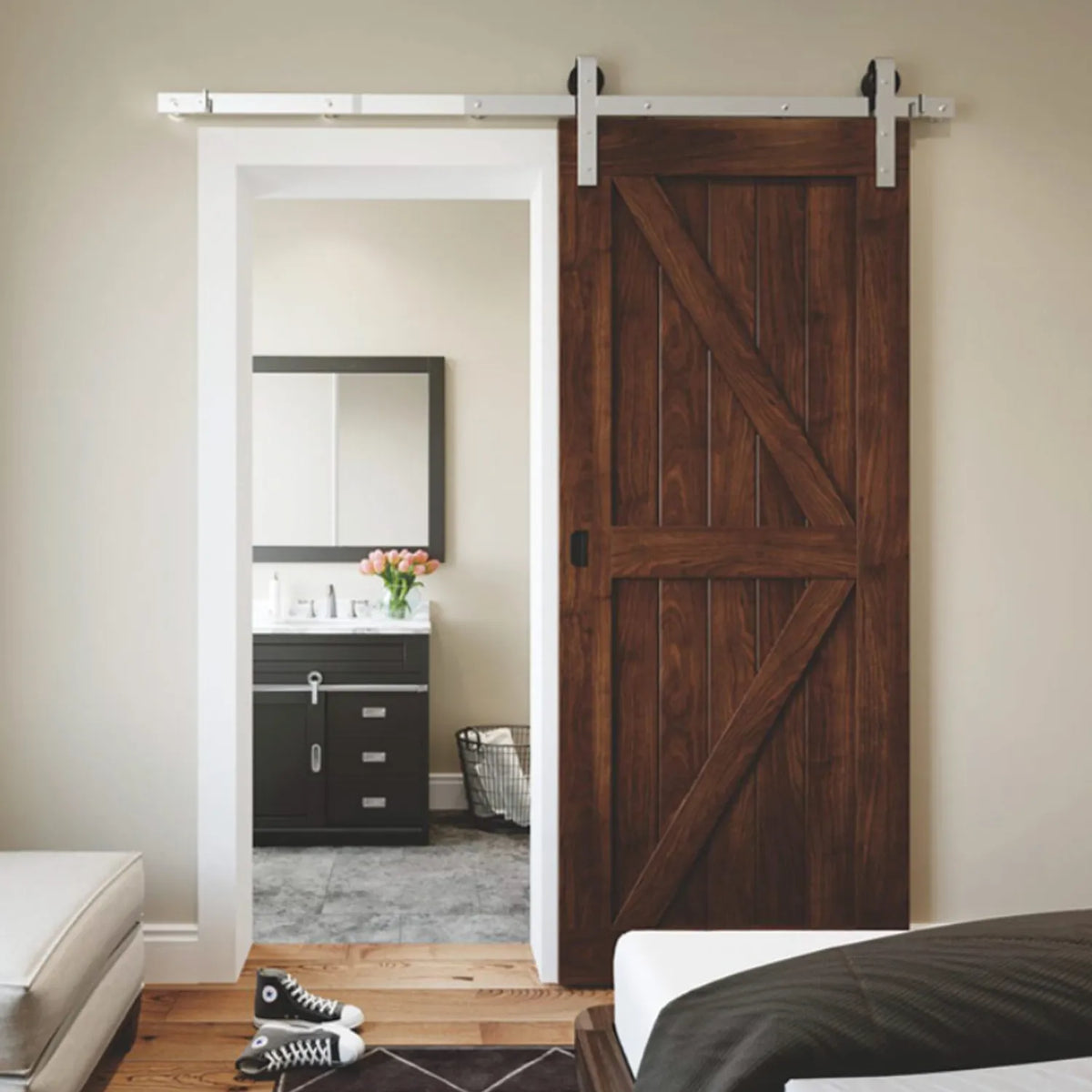 Set CY-A01 Riel Corredizo 2M Negro - Jako | Puertas Modernas