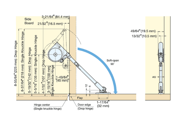 Soporte de solapa blanco - SDS-C100/WHT