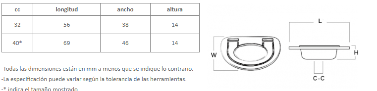 Jaladera de Zinc Níquel Pulido - Elegante y Duradera