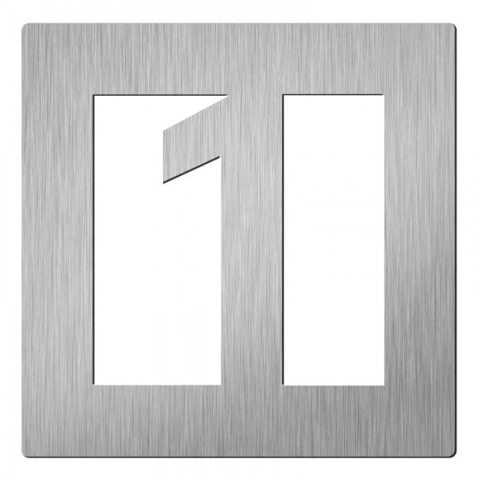 Números en Acero Inoxidable Didheya 150x150mm - Señalética Duradera