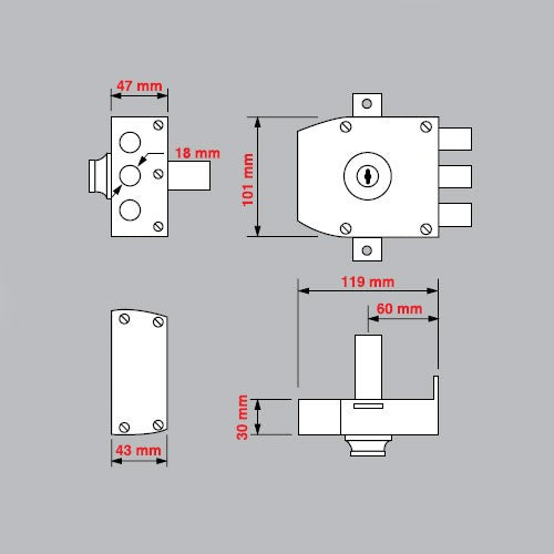 Cerradura Mod. 4250 Latonada - Seguridad Premium