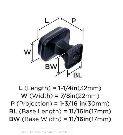Perilla Revitalize 1 1/4" Negro Bronce - Elegancia Moderna