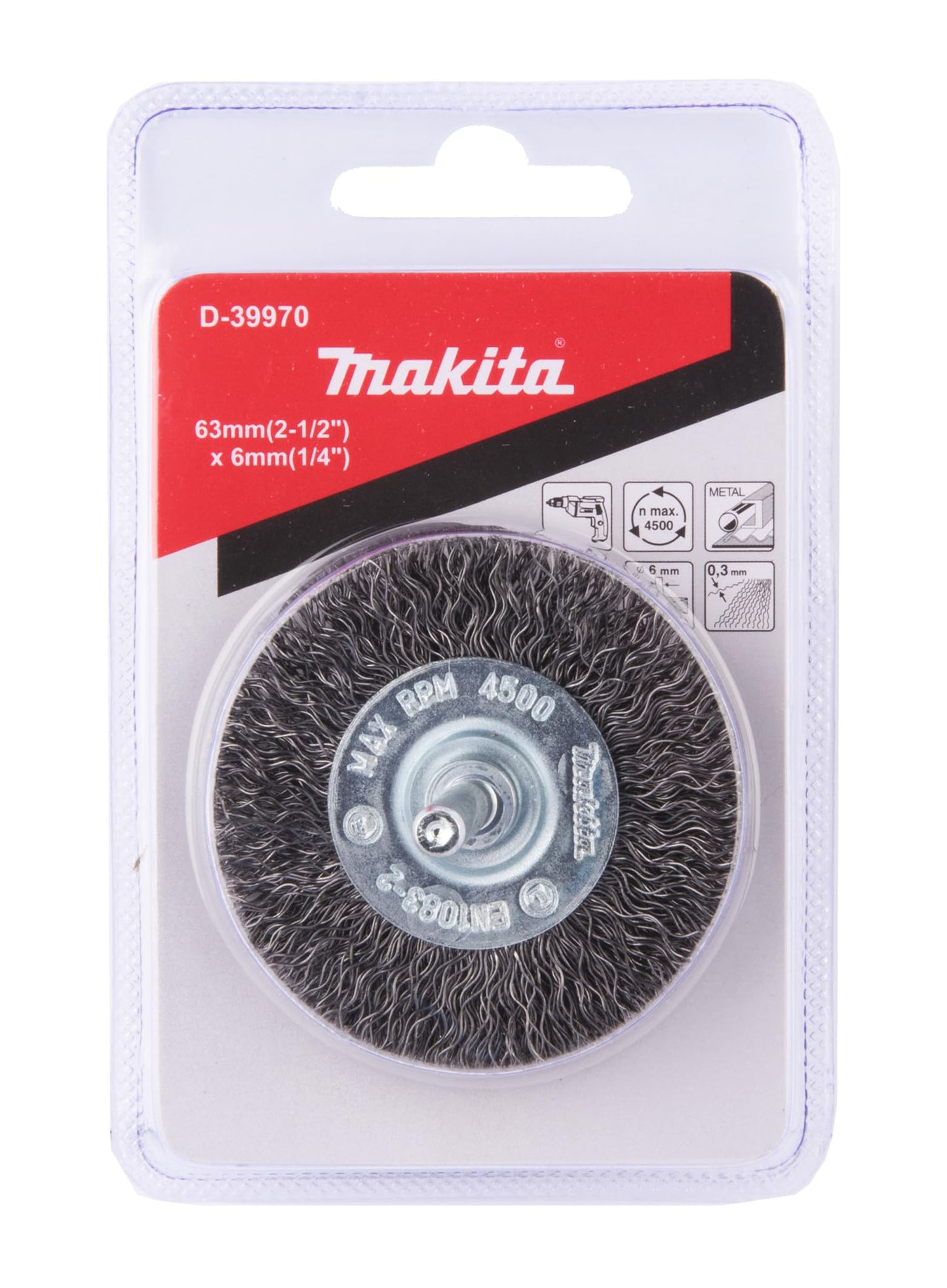 Rueda de Carda para Taladro 2-1/2X1/4 – Alta Durabilidad