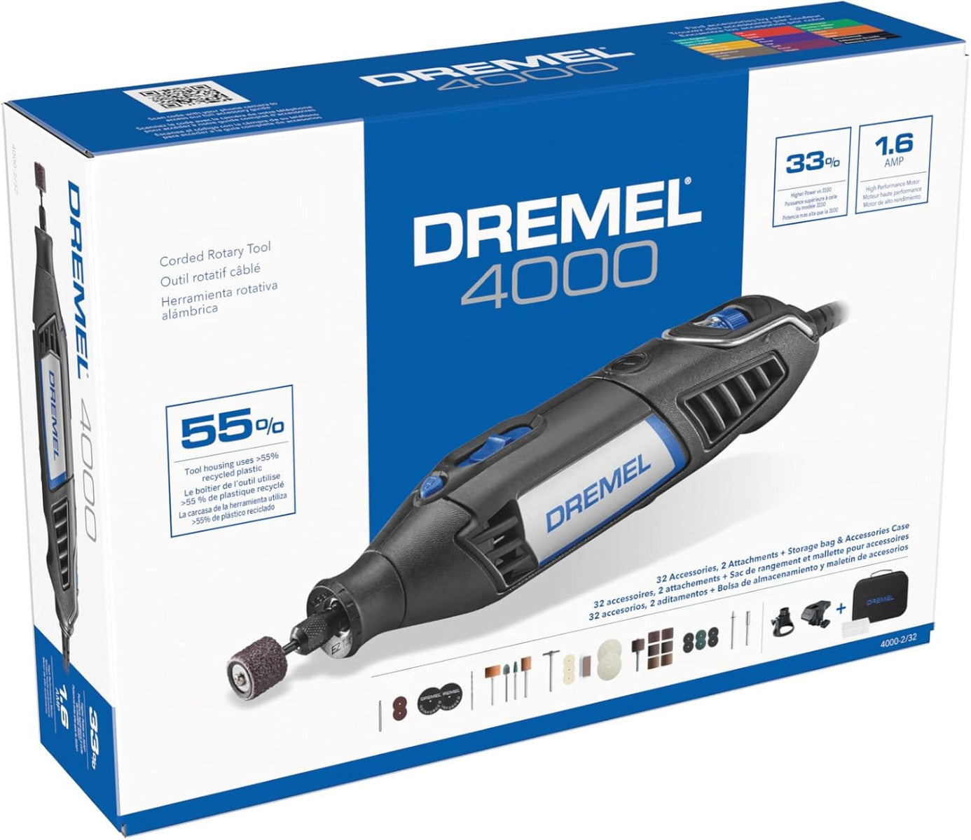 Kit Dremel 4000-2/32: Herramienta Rotativa Versátil