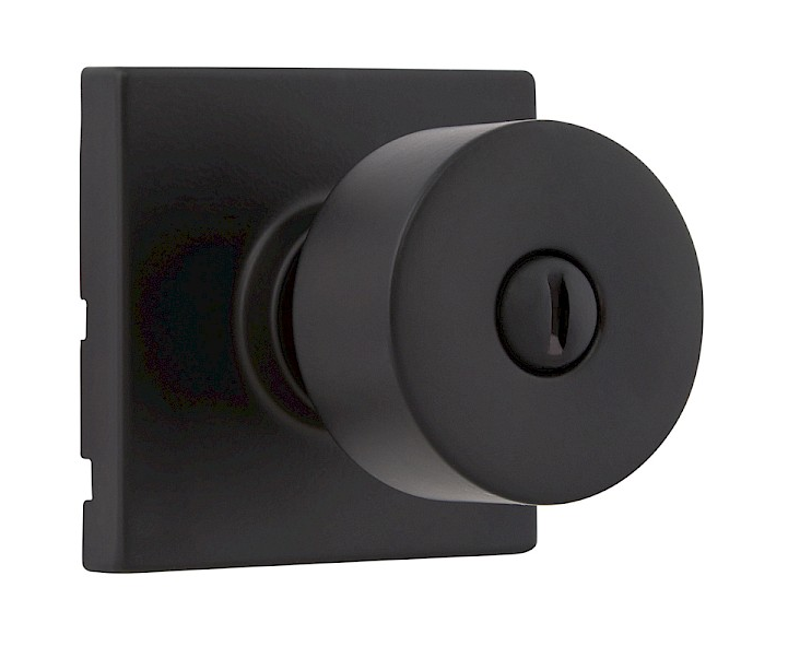 Pomo Bilbao Baño Negro Mate - Seguridad y Estilo Kwikset