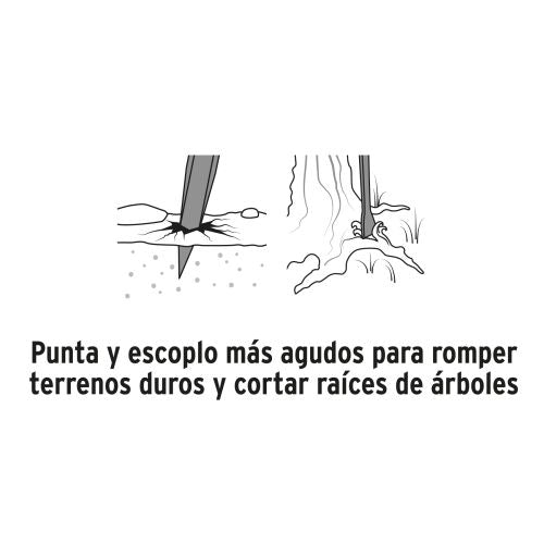 Escoplo Punta Aguda 175cm - Ideal Terrenos Duros
