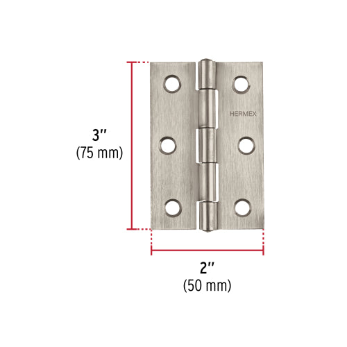 Bisagra 3 de Acero Inoxidable - Duradera y Funcional