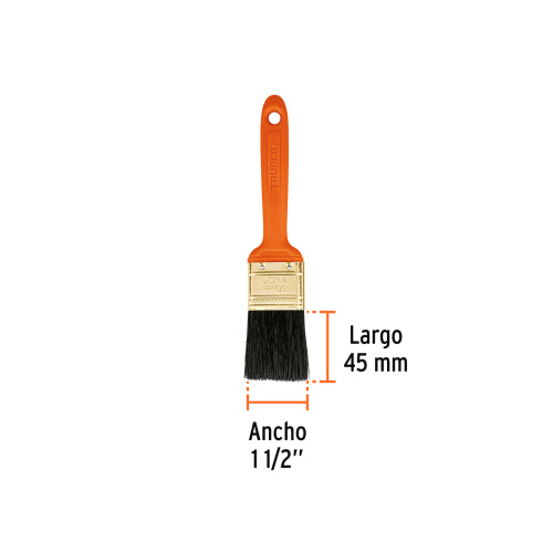 Brocha BRT-1-1/2 con Mango Respaldo y Remaches Anticorrosión