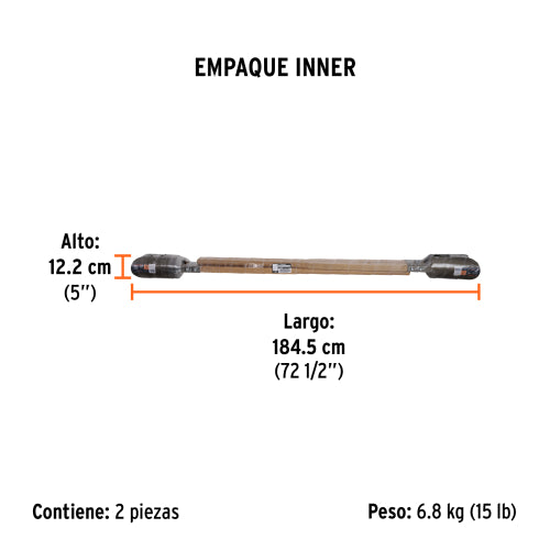 Cavador Atlas CA-36: Acero Templado y Mangos de Madera 45”