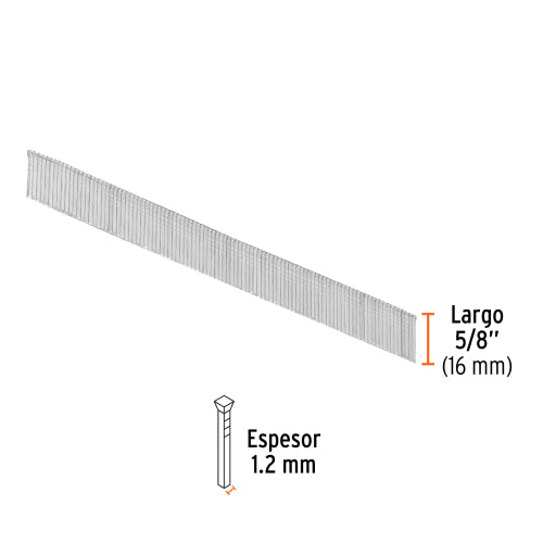 Clavos Calibre 18 de 5/8" - Caja de 5000 para Construcción