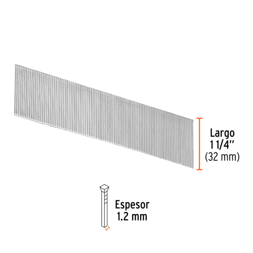 Clavos Calibre 18 - 1 1/4" | Caja de 5000 Unidades