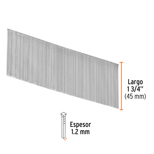 Clavos Calibre 18 - 1 3/4" | Caja de 5000 Unidades