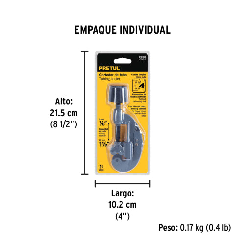 Cortador de Tubo de Cobre 1 1/8″ Pretul – Precisión Profesional