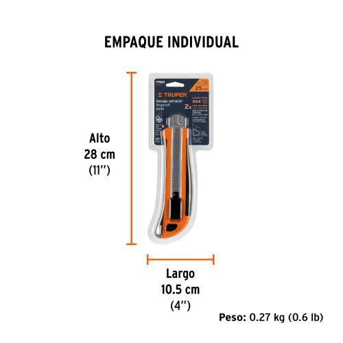 Navajas Acero SK4: Pack de 3 con Cambio Automático