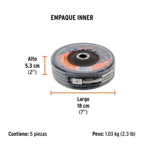 Disco Laminado 7" G-80 DLT-1732 para Rebabeo y Limpieza