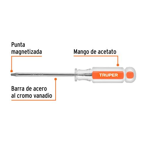 Desarmador Torx DT-25 - Punta Magnetizada y Anti-Derrapante