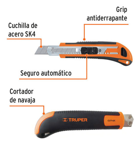 Cutter Profesional Con Alma De Metalica Y Grip Cut-6x