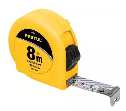 Flexometro Amarillo 8 Mt Pretul 21603