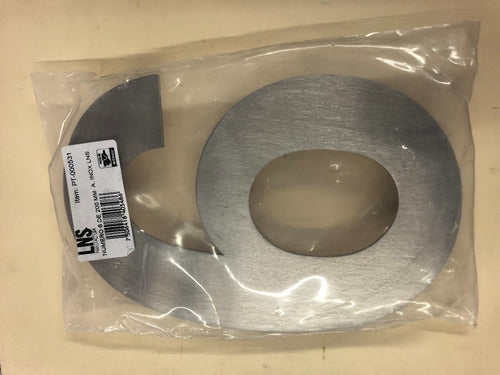 Número En Acero Inoxidable 20 Cms