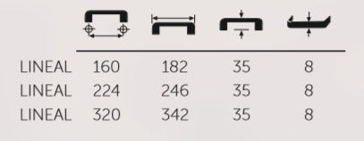7020.160.22 Asa 160 Lineal Niquel Satinado