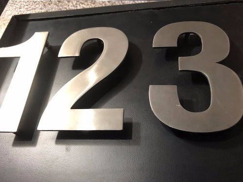 Número En Acero Inoxidable 13 Cms