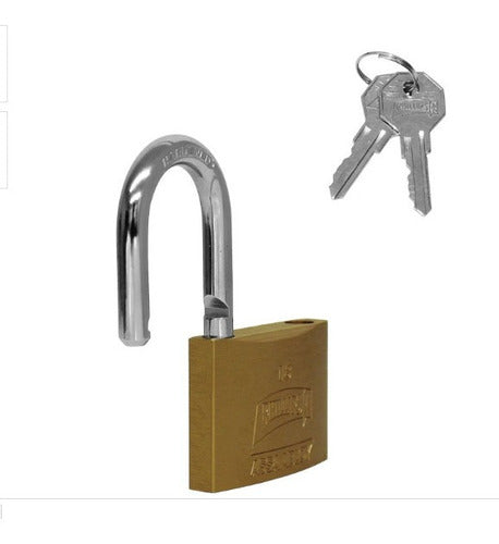 Candado De Latón Sólido 4 Pernos 44 Mm Mod. 18