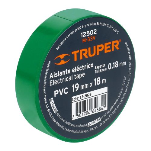 Cinta Aislante Verde M-33V - Alta Resistencia y Durabilidad