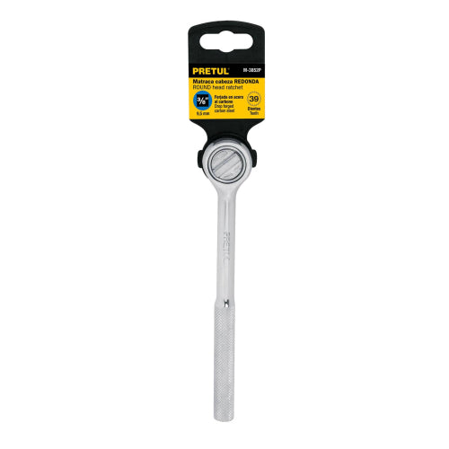 Matraca cuadro 3/8" cabeza redonda, PRETUL