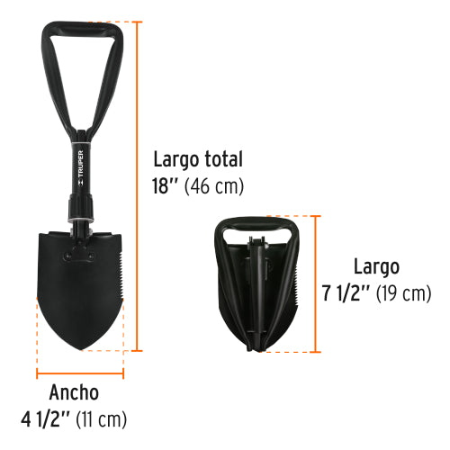 Pala Plegable 18" - Compacta y Resistente para Aventuras
