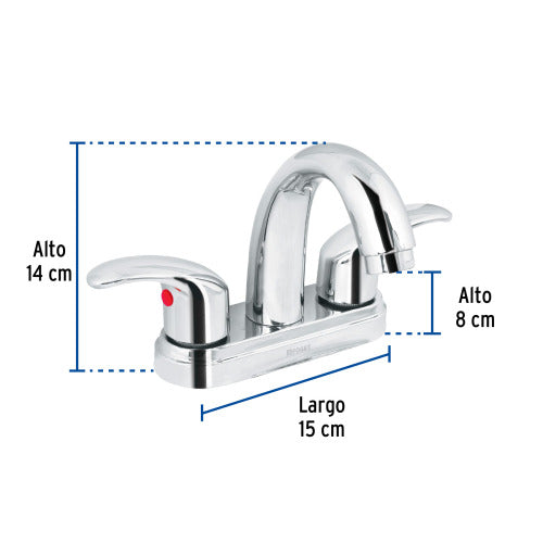 Mezcladora 4 Lavabo Alto Palanca - Estilo y Durabilidad