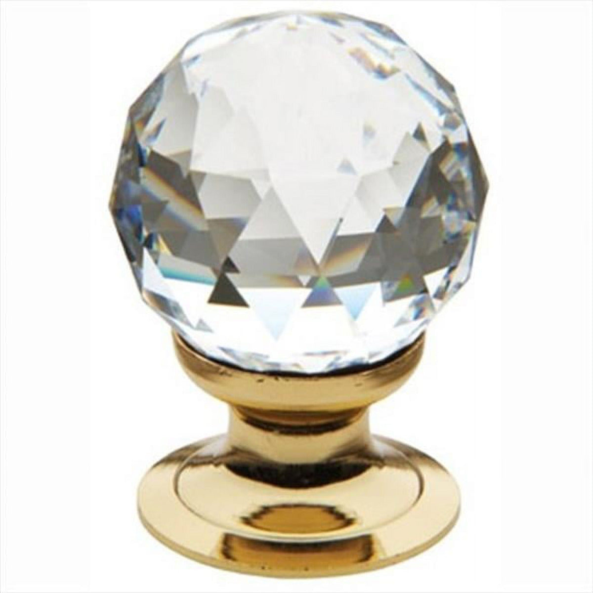 Premium Swarovski Crystal Cabinet Knob - Elegant Brass Finish