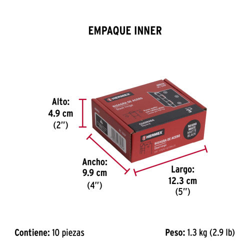 Bisagra Cuadrada 3" Acero Negro - Alta Durabilidad