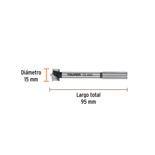 Broca Forstner 15mm - Corte Perfecto en Madera | Calidad Premium