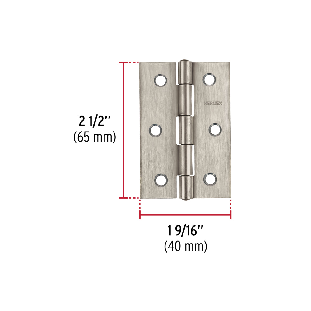 BISAGRA 2-1/2 ACERO INOXIDABLE