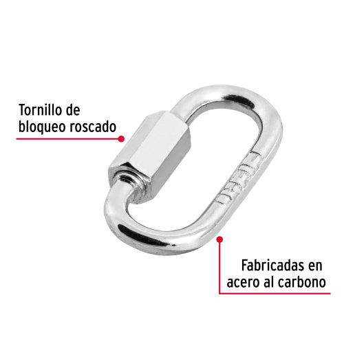 Bandola de Acero 1/8 con Seguro - Alta Resistencia