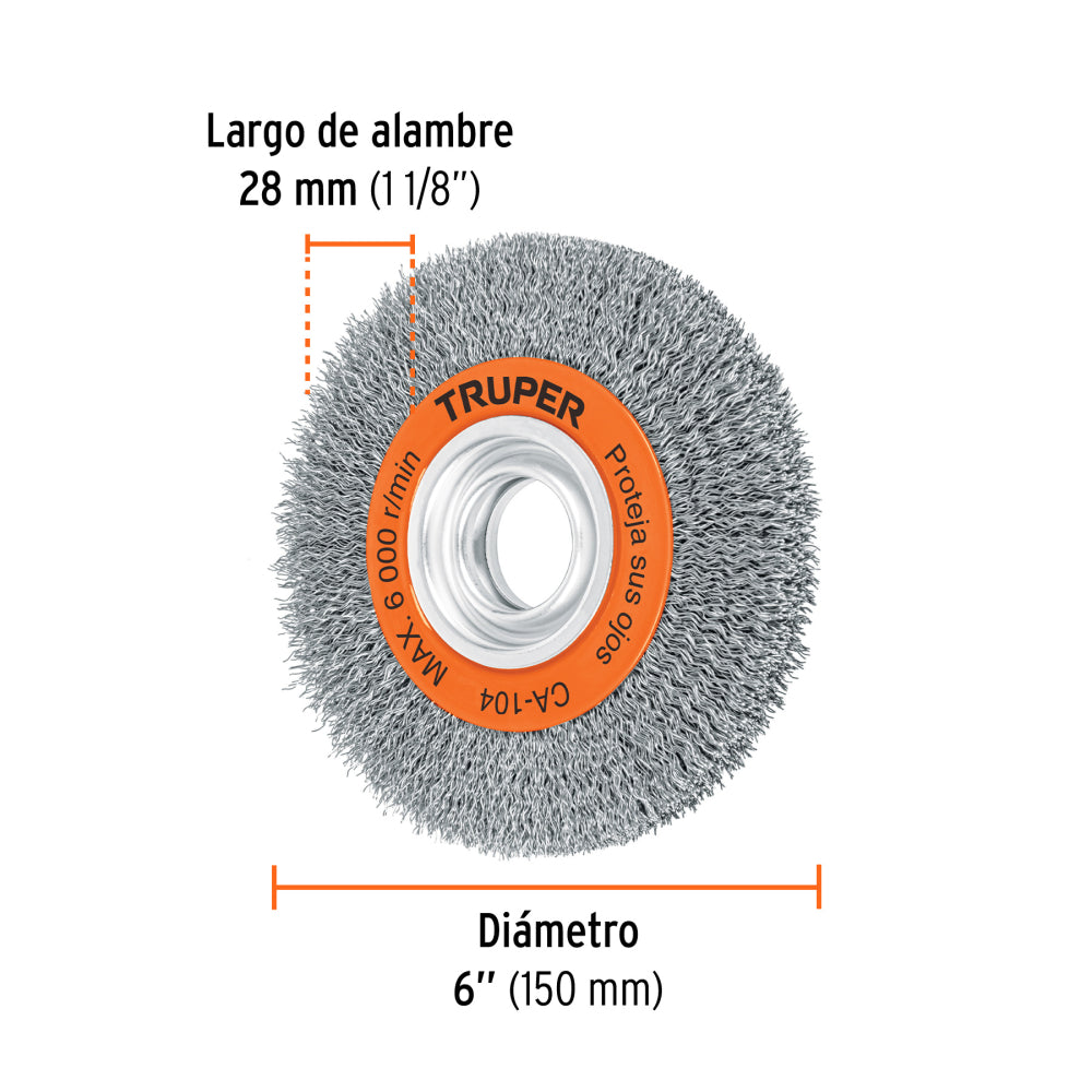 Carda 6X3/4" para Esmeril CA-104 - Limpieza Profesional