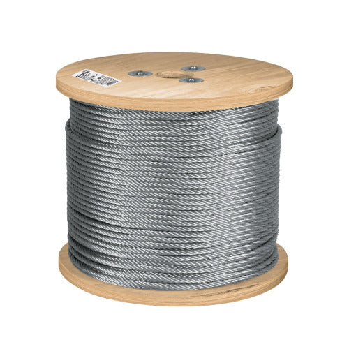 METRO DE CABLE FLEXIBLE 1/4 DE ACERO 7X19 HILOS
