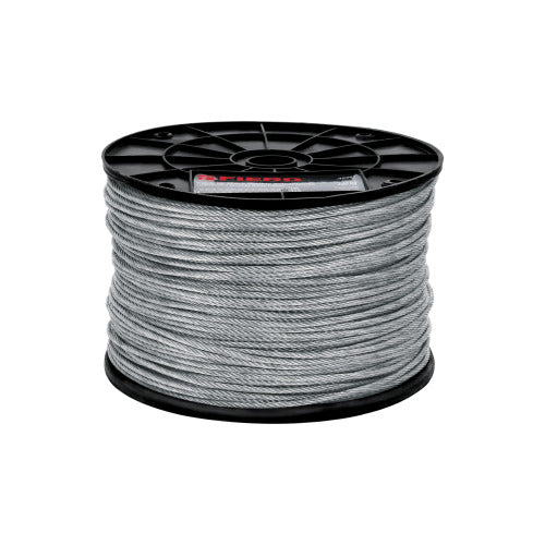 METRO DE CABLE FLEXIBLE 1/8" DE ACERO 7X19 HILOS