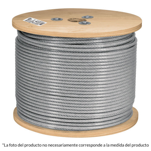 METRO DE CABLE RIGIDO 3/16 RECUBIERTO 300M