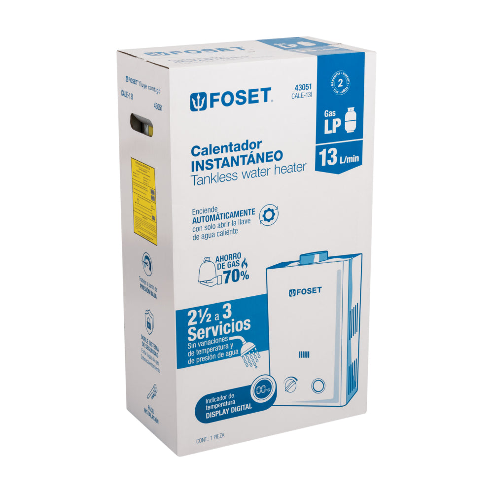 Calentador Instantáneo 13L Gas 2 Servicios - Eficiencia Garantizada