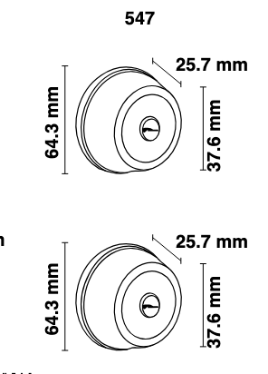 Cerrojo 547 LL T60 60mm Grado 2 Seguridad Máxima